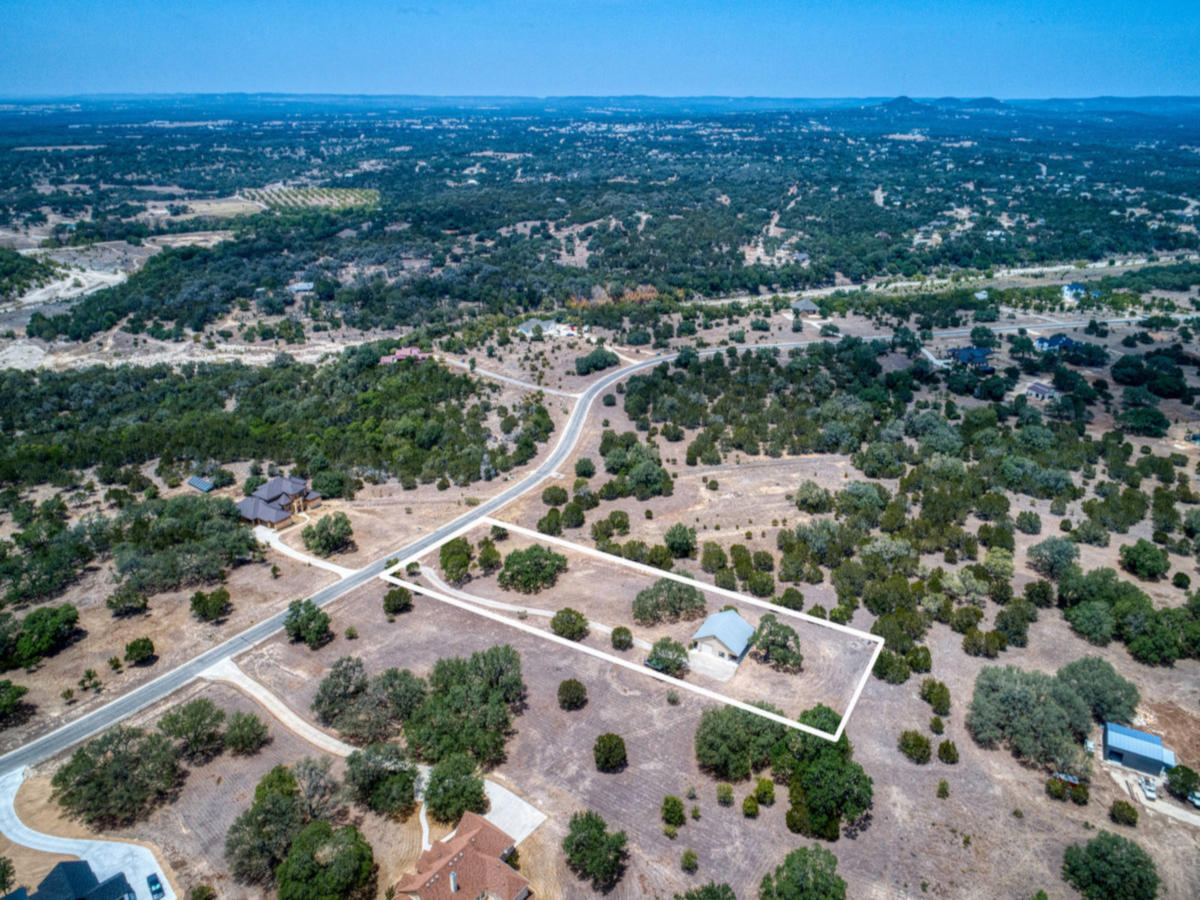 Aerial view of property outlined. 1600 Palomino Springs.